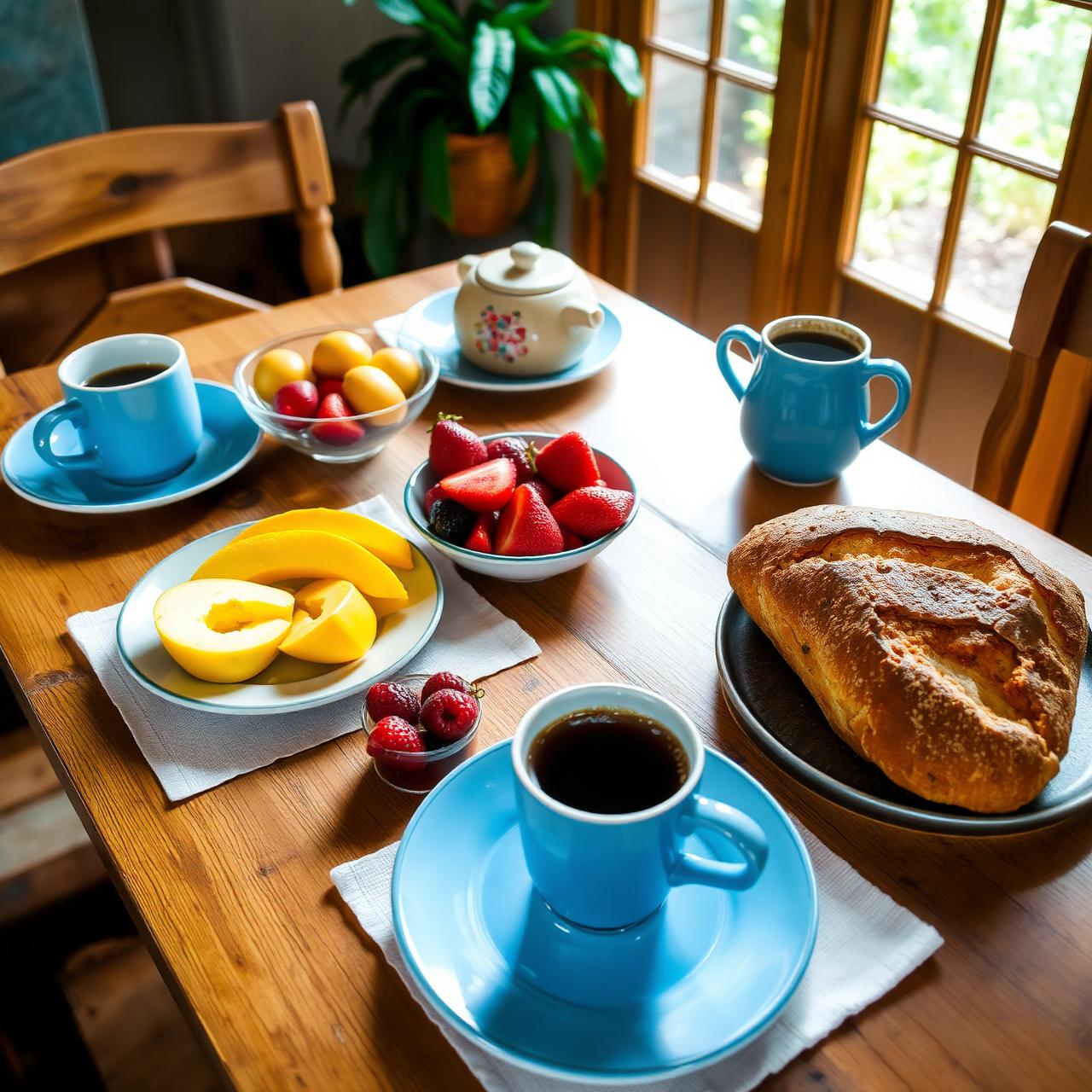 Café da manhã na mesa